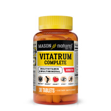 Полный комплекс Мультивитаминов и Минералов, Vitatrum Complete Multivitamin & Multimineral, Mason Natural, 30 таблеток
