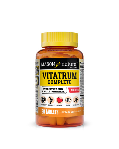 Повний комплекс Мультивітамінів та Мінералів, Vitatrum Complete Multivitamin & Multimineral, Mason Natural, 30 таблеток