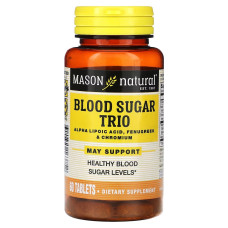 Баланс сахара в крови, Blood Sugar Trio, Mason Natural, 60 таблеток