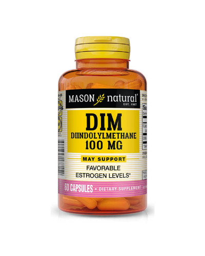 Дііндолілметан 100мг, DIM Diindolylmethane, Mason Natural, 60 капсул