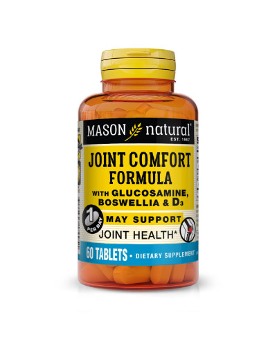 Підтримка суглобів та зв'язок з босвеллією, Joint comfort formula with boswellia & D3, Mason Natural, 60 таблеток