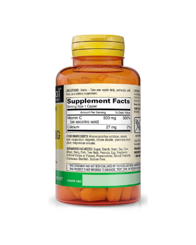 Вітамін C повільного вивільнення 500мг, Vitamin C Delayed Release, Mason Natural, 100 каплет