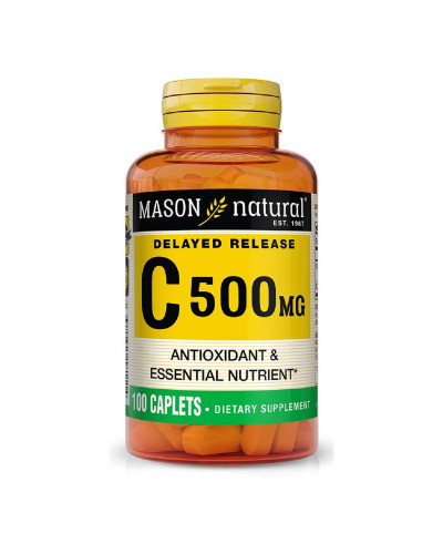 Вітамін C повільного вивільнення 500мг, Vitamin C Delayed Release, Mason Natural, 100 каплет