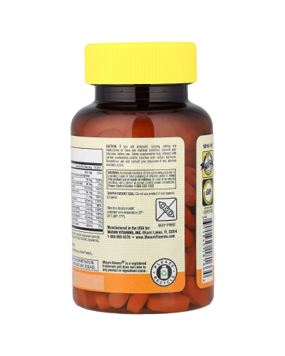 Мультивитамины и мультиминералы, Vitatrum Complete, Mason Natural, 150 каплет