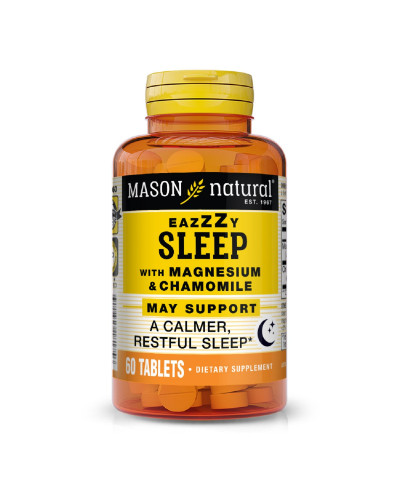 Легкий сон с магнием и ромашкой, Eazy sleep with Magnesium & Chamomile, Mason Natural, 60 таблеток