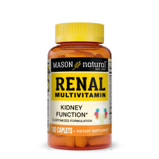Мультивитамины для почек, Renal Multivitamin, Mason Natural, 100 каплет