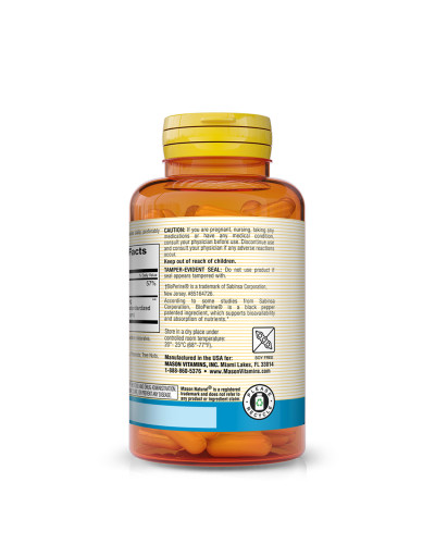 Магнію гліцинат з біоперином, 240 мг, Magnesium Glycinate, Mason Natural, 60 капсул