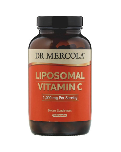 Витамин C в липосомах, 1000 мг, Liposomal Vitamin C, Dr. Mercola, 180 капсул