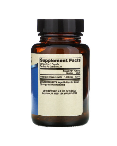Йод 1,5 мг, Iodine, Dr. Mercola, 30 капсул