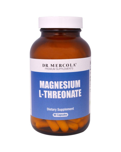 Магний L-Треонат, Magnesium L-Threonate, Dr. Mercola, 90 капсул