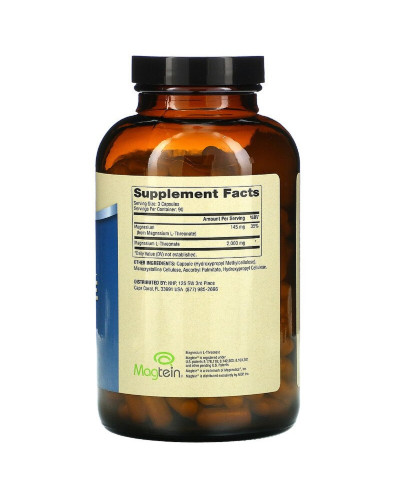 Магний L-Треонат, Magnesium L-Threonate, Dr. Mercola, 270 капсул