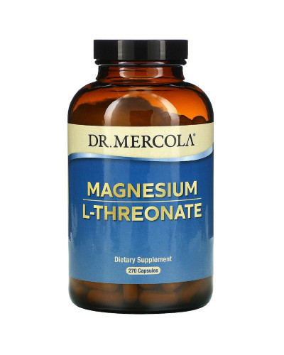 Магний L-Треонат, Magnesium L-Threonate, Dr. Mercola, 270 капсул
