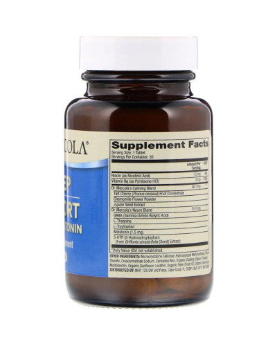 Підтримка сну з мелатоніном, Sleep Support with Melatonin, Dr. Mercola, 30 таблеток