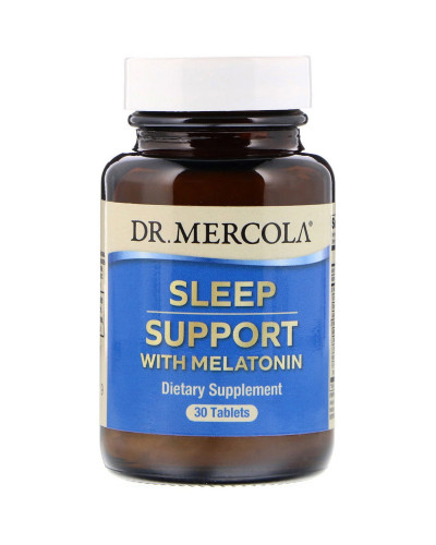 Підтримка сну з мелатоніном, Sleep Support with Melatonin, Dr. Mercola, 30 таблеток