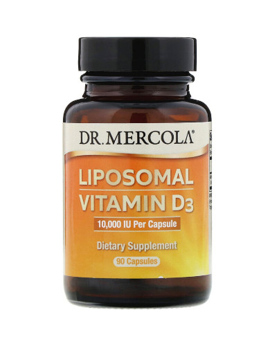 Ліпосомальний Вітамін D3, 10000 МО, Liposomal Vitamin D3, Dr. Mercola, 90 капсул