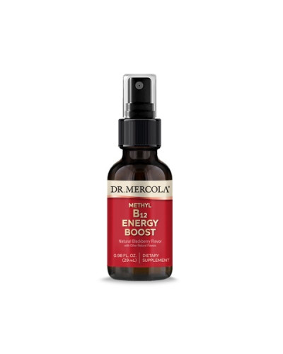 Витамин B12, вкус ежевики, Methyl B12 Energy Boost, Dr. Mercola, спрей 29 мл
