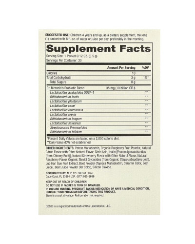 Пробіотики для дітей, 10 млрд КУО, смак малини, Complete Probiotics Powder Packets for Kids, Dr. Mercola, 30 пакетиків Пробіотики для дітей, 10 млрд КУО, смак малини, Complete Probiotics Powder Packets for Kids, Dr. Mercola, 30 пакетиків