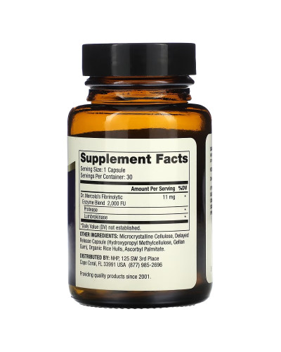Ферменти для травлення білка, Люмброкіназа, Lumbrokinase Enzymes, Dr. Mercola, 30 капсул