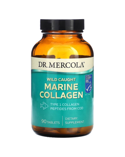 Морской коллаген из дикой рыбы, Wild Caught Marine Collagen, Dr. Mercola, 90 таблеток