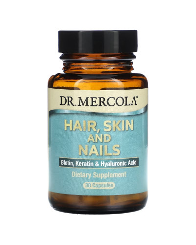 Здоров'я волосся, шкіри та нігтів, Hair, Skin and Nails, Dr. Mercola, 30 капсул