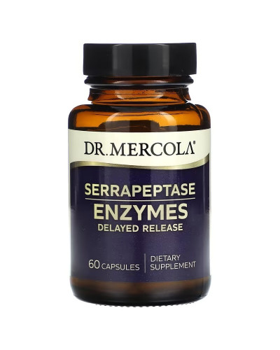 Ферменты серрапептазы, Serrapeptase Enzymes, Dr. Mercola, 60 капсул