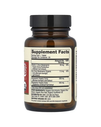 Залізо з органічного карі, Iron From Organic Curry, Dr. Mercola, 30 таблеток Залізо з органічного карі, Iron From Organic Curry, Dr. Mercola, 30 таблеток