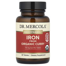 Железо из органического карри, Iron From Organic Curry, Dr. Mercola, 30 таблеток