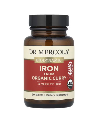 Залізо з органічного карі, Iron From Organic Curry, Dr. Mercola, 30 таблеток