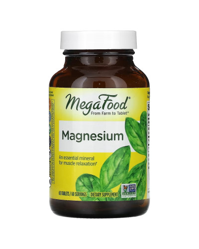 Магний, Magnesium, MegaFood, 60 таблеток