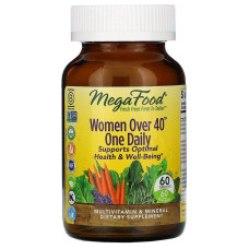Мультивитамины для женщин 40+, Women Over 40 One Daily, MegaFood, 60 таблеток