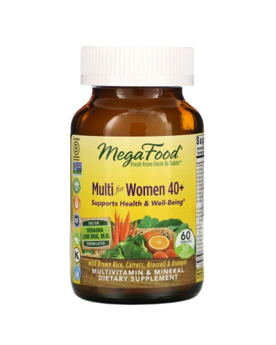Мультивітаміни для жінок 40+, Multi for Women 40+, MegaFood, 60 таблеток