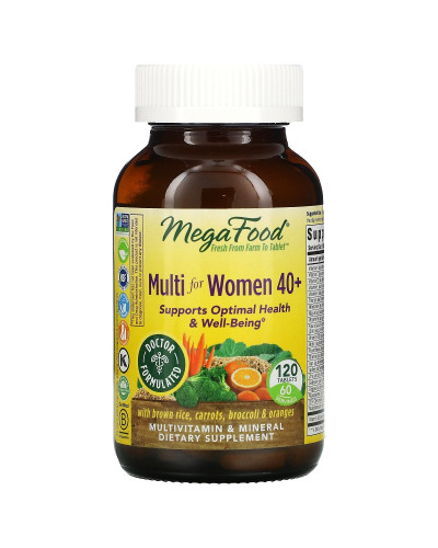 Мультивітаміни для жінок 40+, Multi for Women 40+, MegaFood, 120 таблеток
