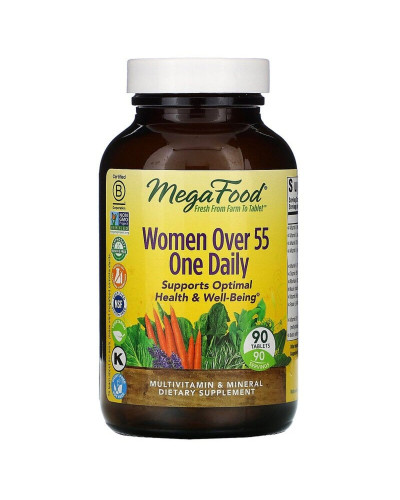 Мультивітаміни для жінок 55+, Women Over 55 One Daily, MegaFood, 90 таблеток