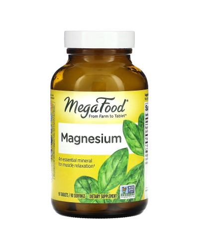 Магний, Magnesium, MegaFood, 90 таблеток