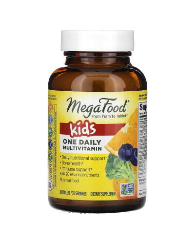 Детские ежедневные витамины Kids One Daily, MegaFood, 30 таблеток