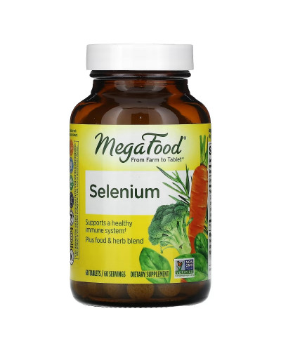 Селен, Selenium, MegaFood, 60 таблеток