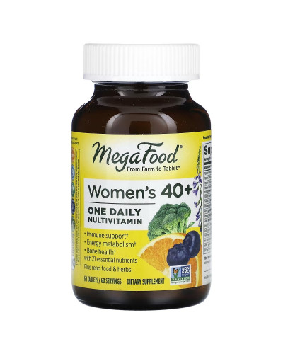 Мультивітаміни для жінок 40+, Women Over 40 One Daily, MegaFood, 60 таблеток