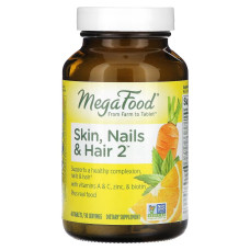 Комплекс для Кожи, Ногтей и Волос 2, Skin, Nails & Hair 2, MegaFood, 60 таблеток