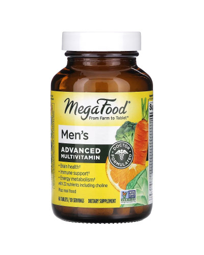 Мультивітаміни для чоловіків, Multi for Men, MegaFood, 60 таблеток