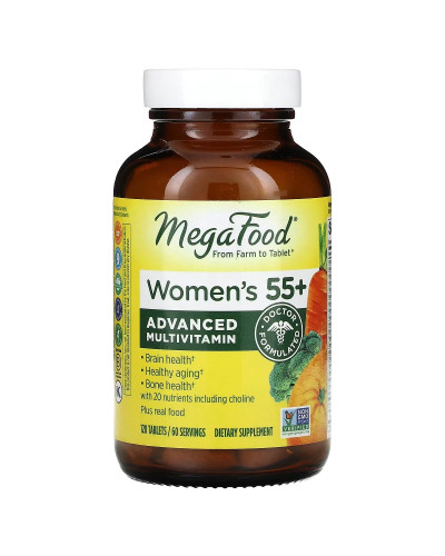 Мультивітаміни для жінок 55+, Multi for Women 55+, MegaFood, 120 таблеток