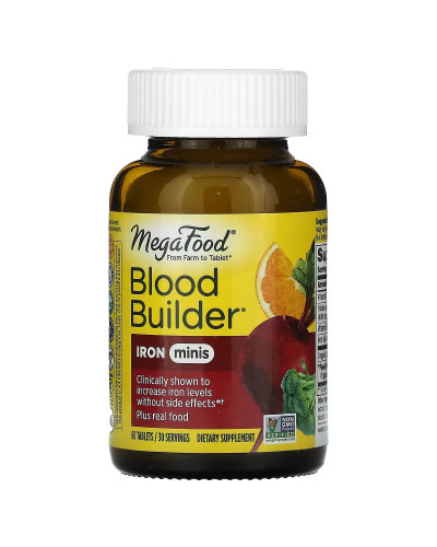 Строитель крови, Blood Builder Minis, MegaFood, 60 таблеток