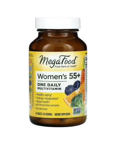 Мультивітаміни для жінок 55+, Women Over 55 One Daily, MegaFood, 60 таблеток
