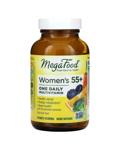 Мультивітаміни для жінок 55+, Women Over 55 One Daily, MegaFood, 90 таблеток