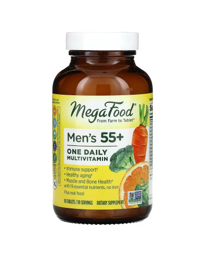 Мультивітаміни для чоловіків 55+, Men Over 55 One Daily, MegaFood, 90 таблеток