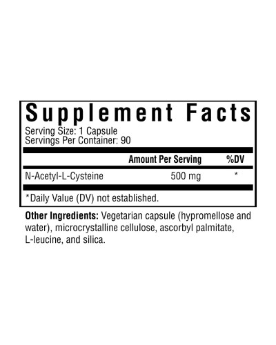 NAC (N-Ацетил-L-Цистеин), 500 мг, N-Acetyl-L-Cysteine, Seeking Health, 90 вегетарианских капсул