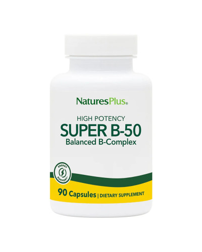 Супер В-Комплекс, В-50, Super B-50, Natures Plus, 90 Вегетаріанських Капсул