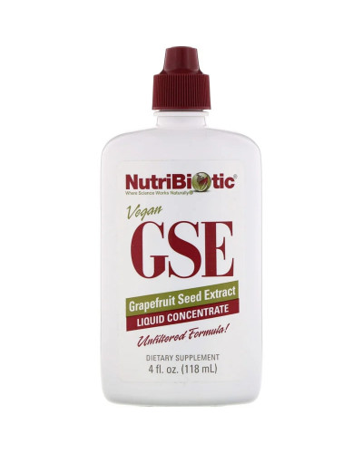 Жидкий концентрат GSE, экстракт семян грейпфрута, Grapefruit Seed Extract, NutriBiotic, 118 мл