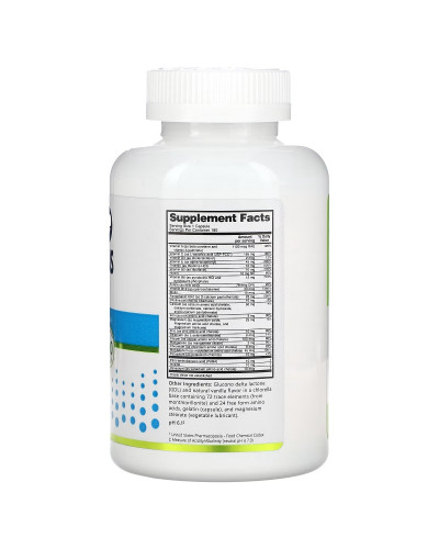 Мультивітаміни та мінерали, Essentials, Multi Vitamins & Minerals, NutriBiotic, 180 капсул