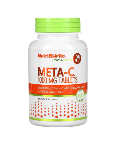 Буферизованный витамин С с метаболитами, 1000 мг, Meta-C, Immunity, NutriBiotic, 100 таблеток