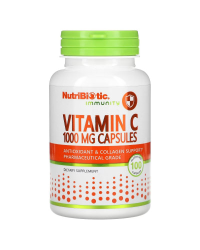 Витамин C, 1000 мг, Vitamin C, NutriBiotic, 100 капсул